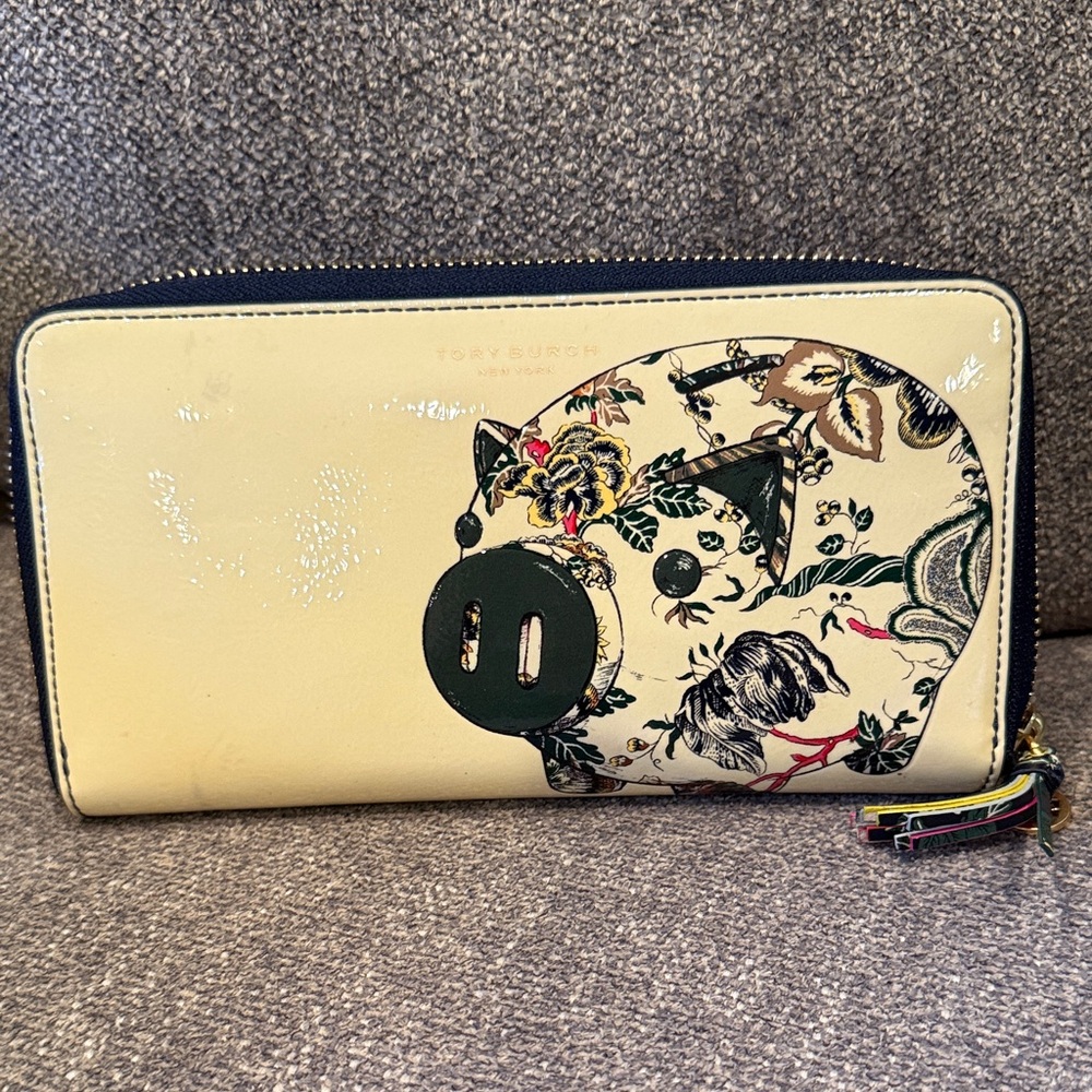 Tory Burch Yellow Floral Women's Wallet